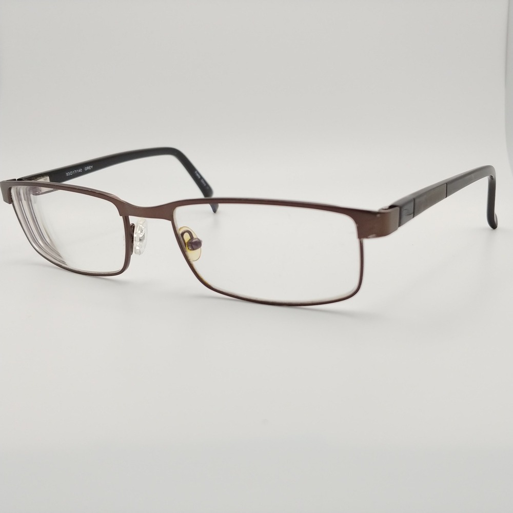 Colours Alexander Julian Eyeglass Frames 53-17-140 Gray Brown Cray Rectangular